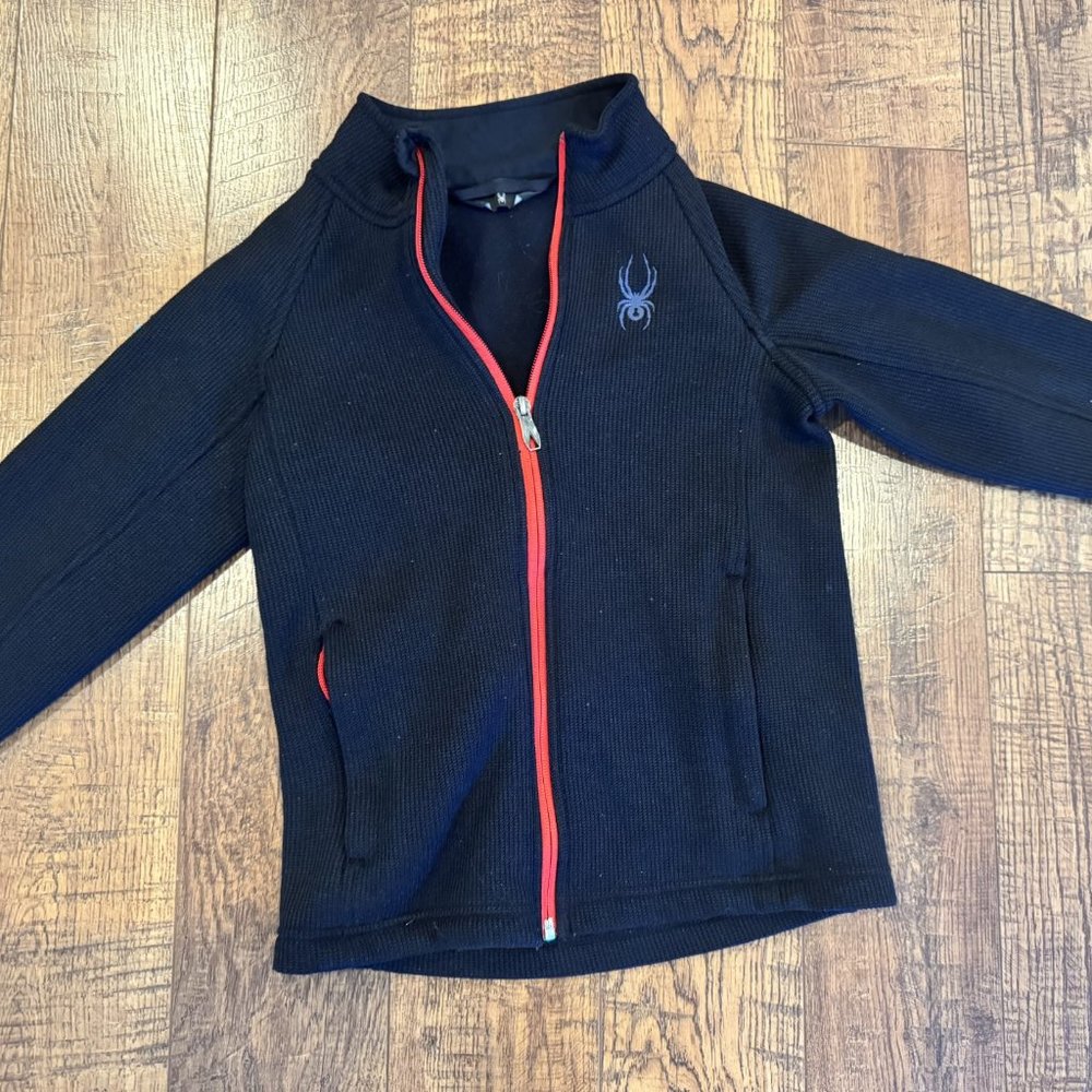 Boys SPYDER Full Zip Stryke Knit Jacket Size S (8)